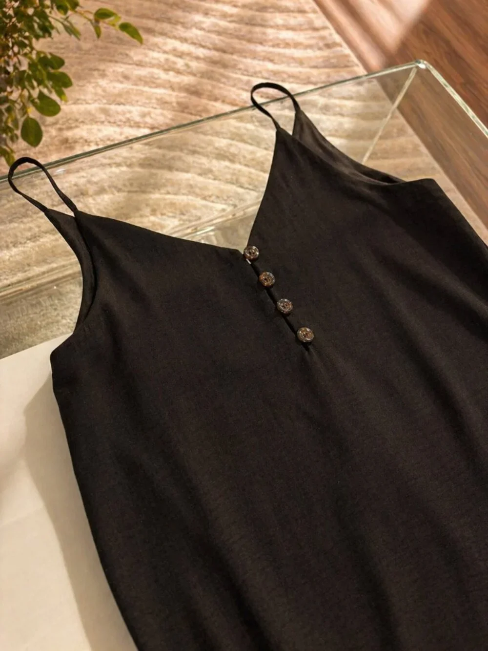 MNG Black Slip Midi Dress – Minimal Chic - Picture 7 of 8